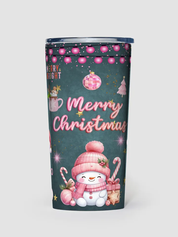 Pink Christmas Cheer 20oz Stainless Steel Tumbler product image (1)