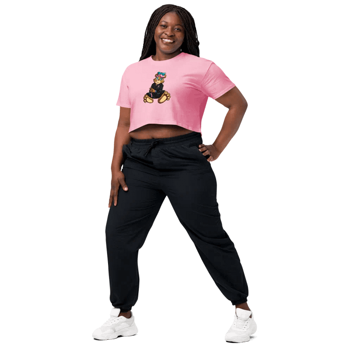 Sitting Girl Bear AS Color Women's Crop Top product image (1)