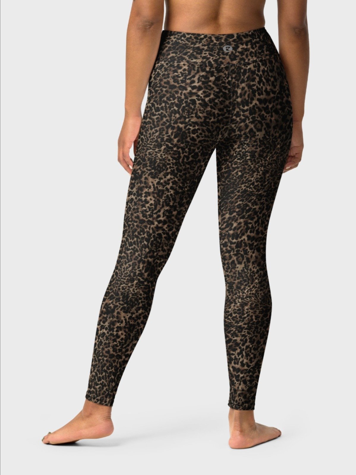 High-Waisted Leggings "Chic Dark Brown Leopard" Printed product image (3)