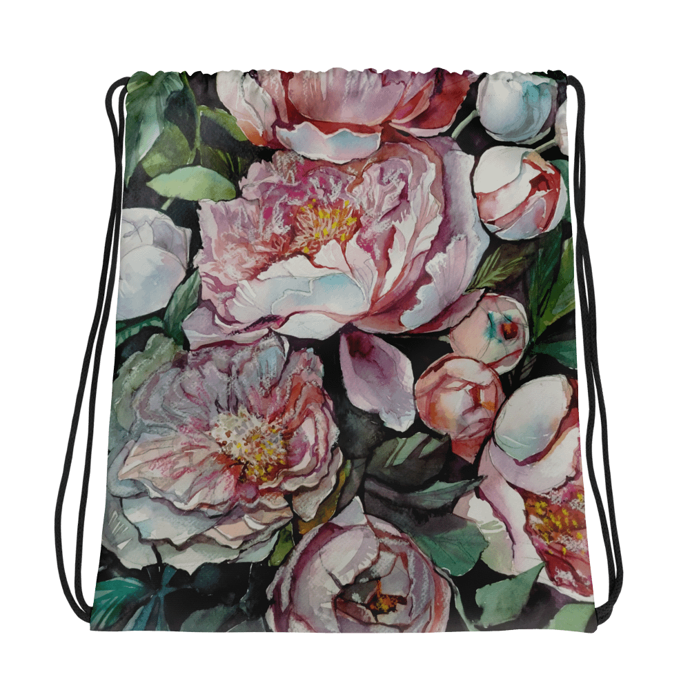 Peonies Garden - Drawstring Bag product image (1)