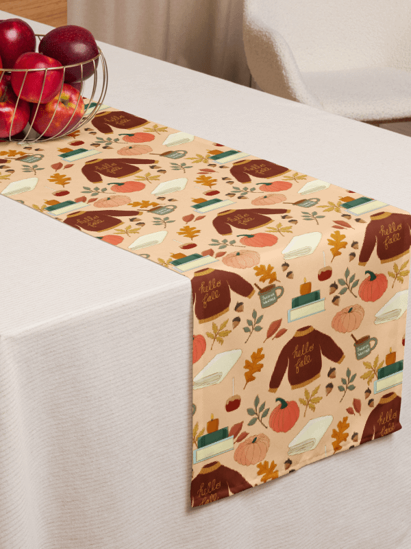 Cozy Fall Pattern Table Runner product image (3)
