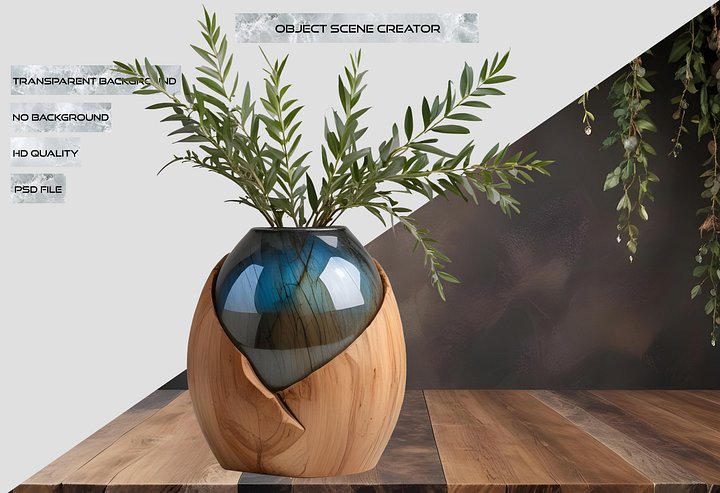 Celestial Grace – Boho Chic Vase PNG product image (2)