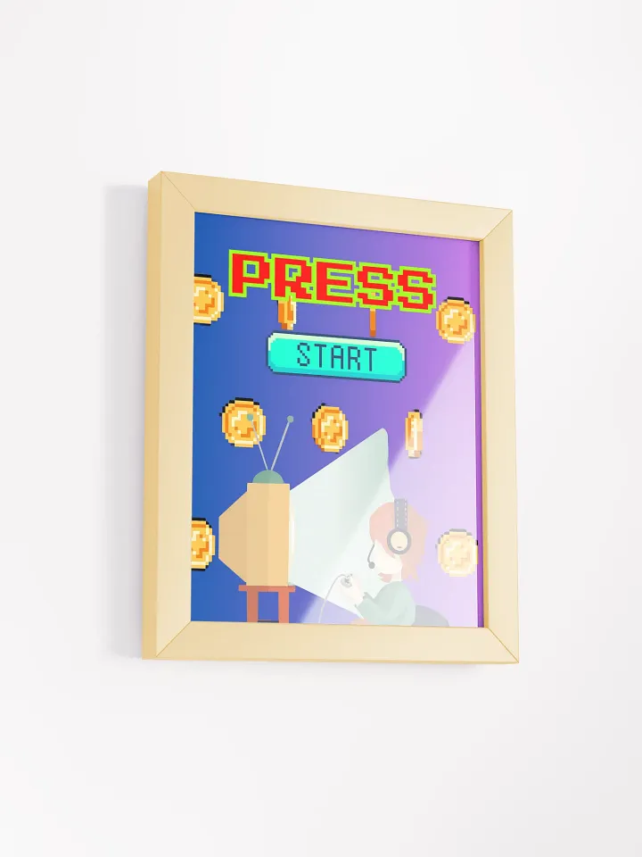 Pixelated Press Start Framed Poster product image (2)