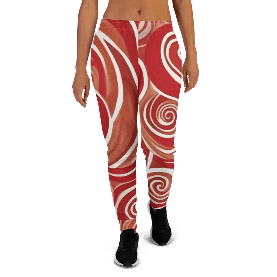 Funky Cherry Swirls Liquid Tie-Dye Women's Joggers product image (4)