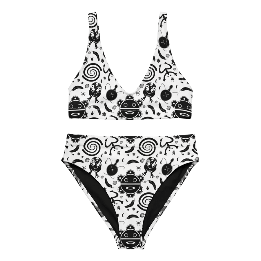 Traditional Taino Symbols High-Waisted Bikini Set product image (6)