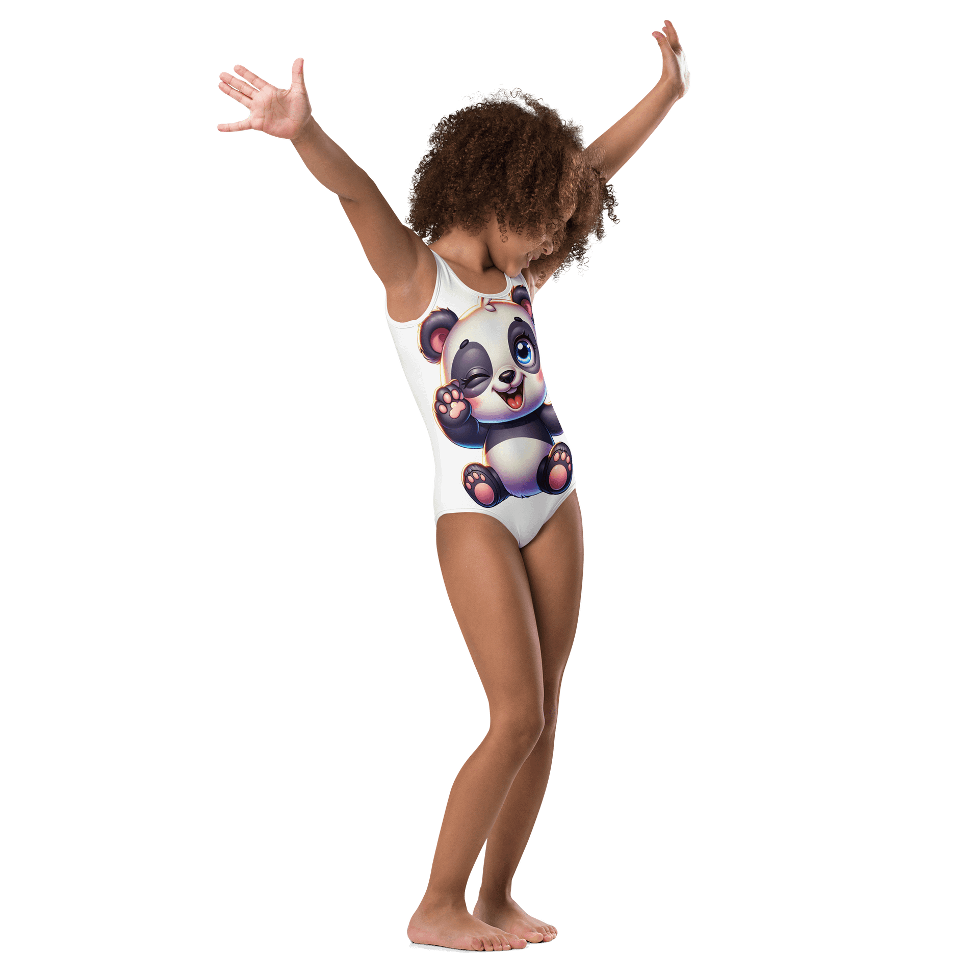 Cheerful Panda All-Over Kids Swimsuit product image (1)
