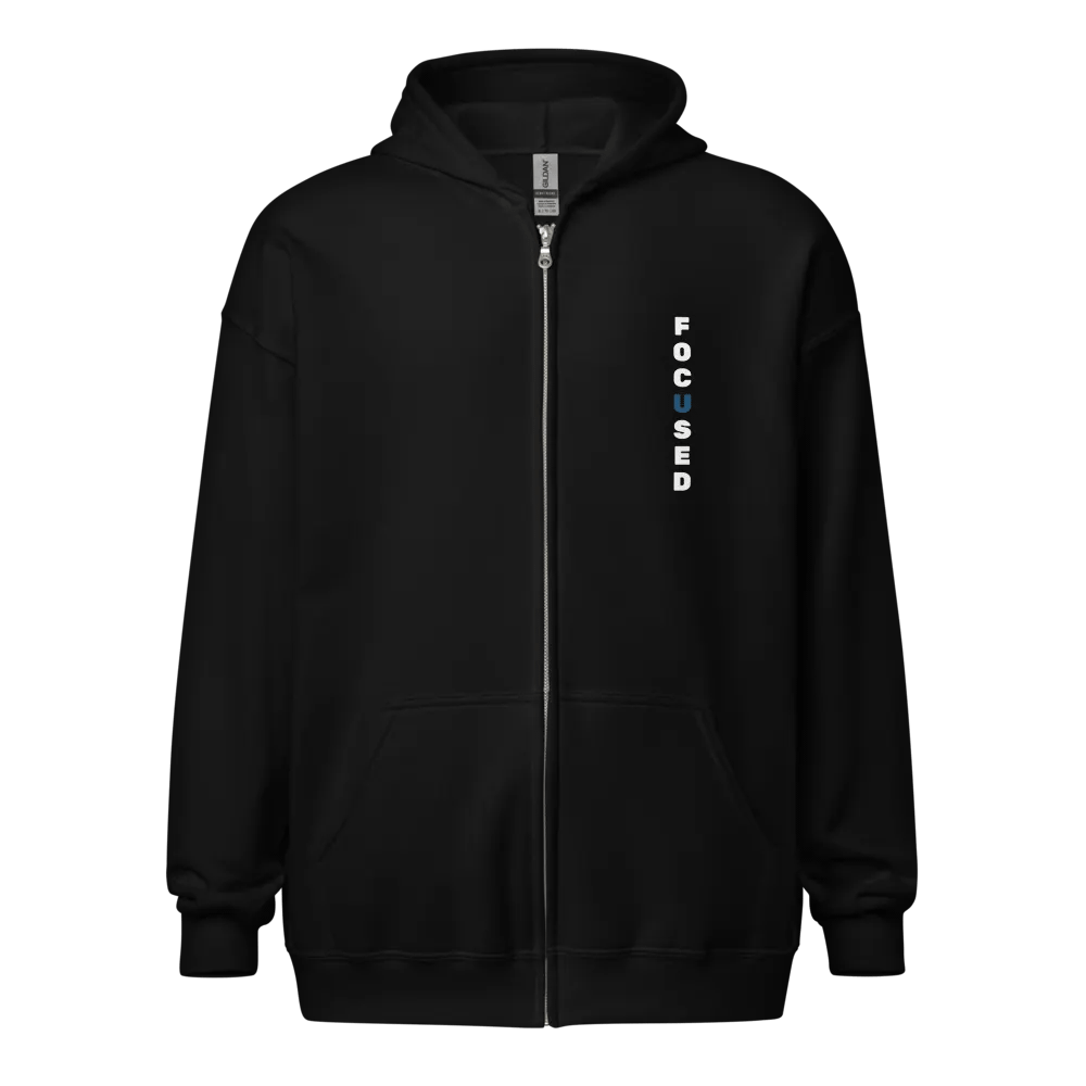 FOCUSED Zip Hoodie (Black) product image (1)