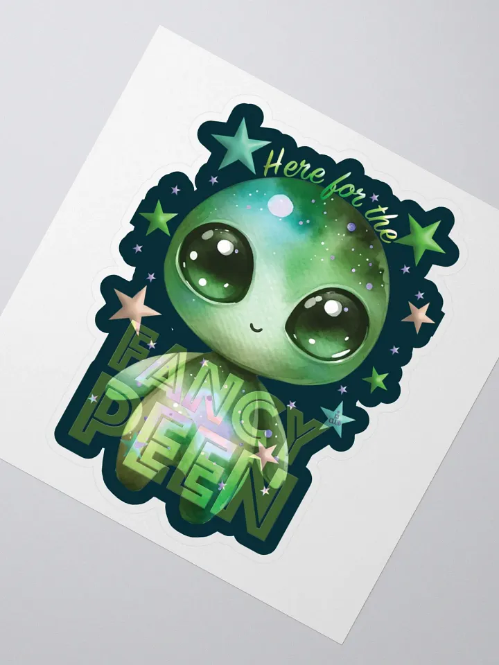 Fancy Alien Sticker (Green) product image (2)