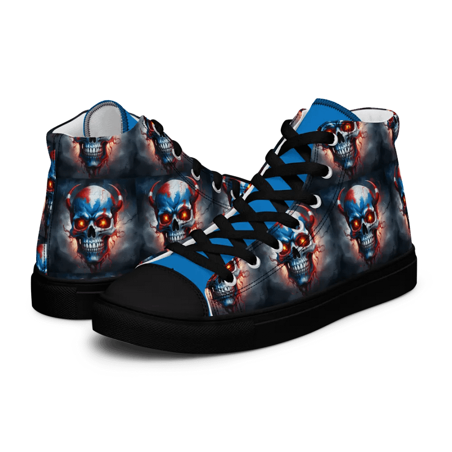 Fiery Skulls Men's High Top Shoes product image (10)