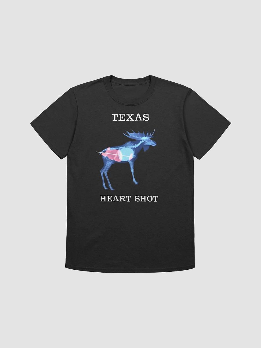 Texas Heart Shot Moose X-Ray T-Shirt -White Font product image (1)