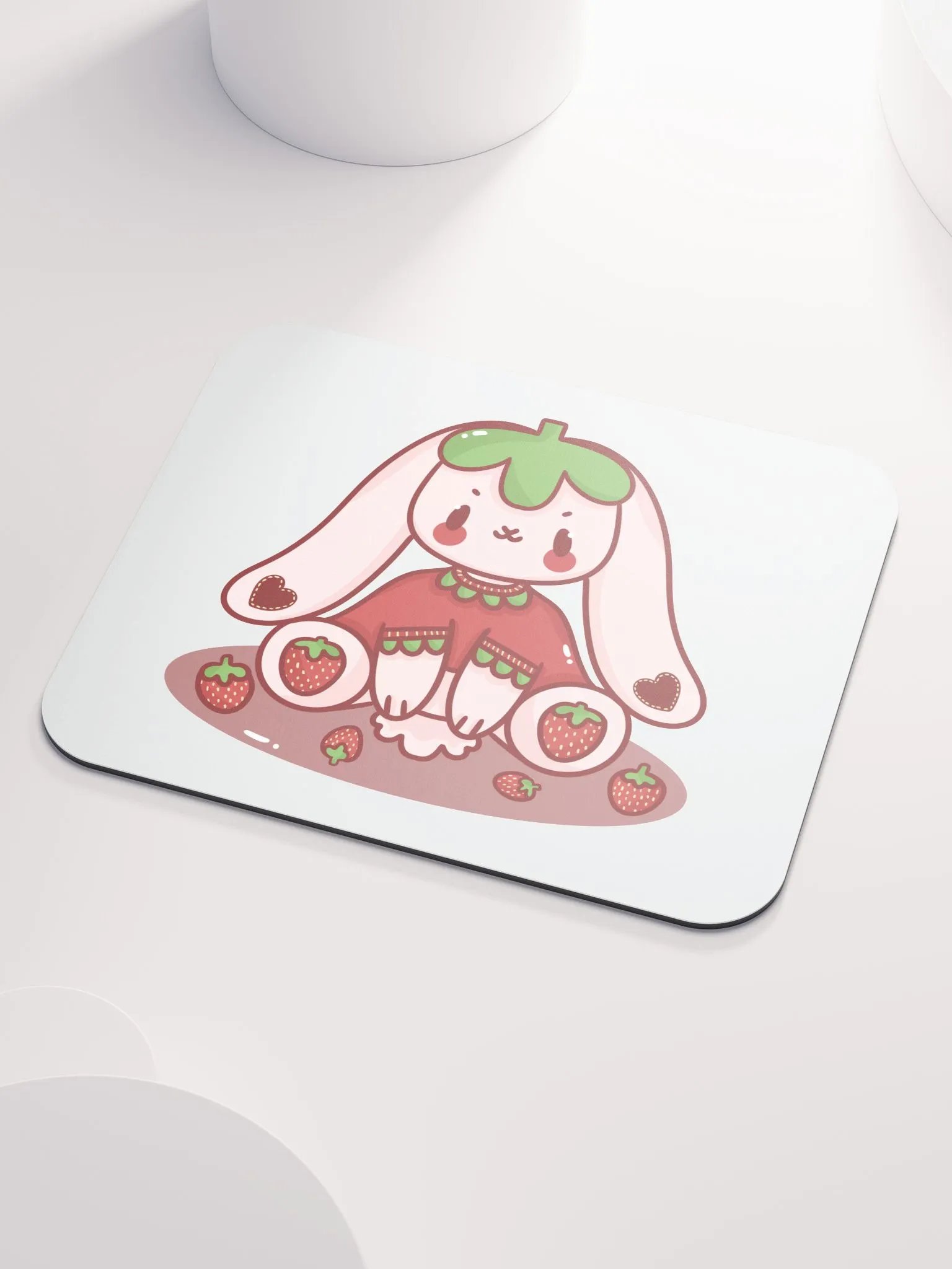 Strawberry Bunny Mouse Mat product image (3)