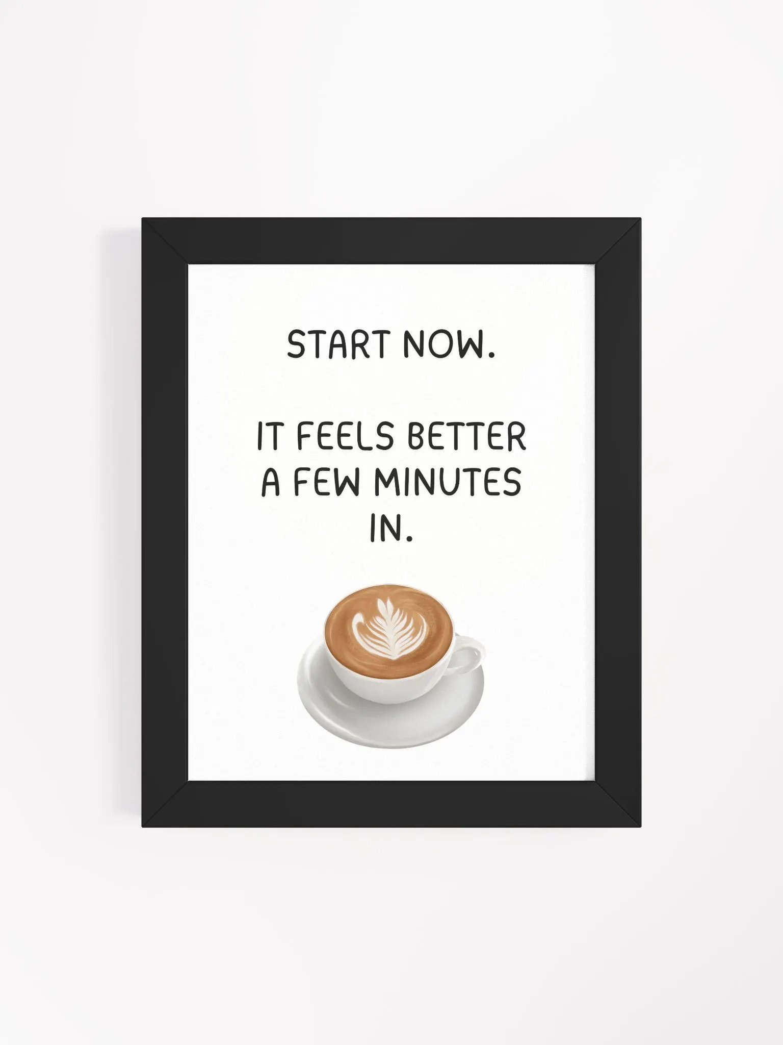 Start Now Latte Art Poster product image (16)