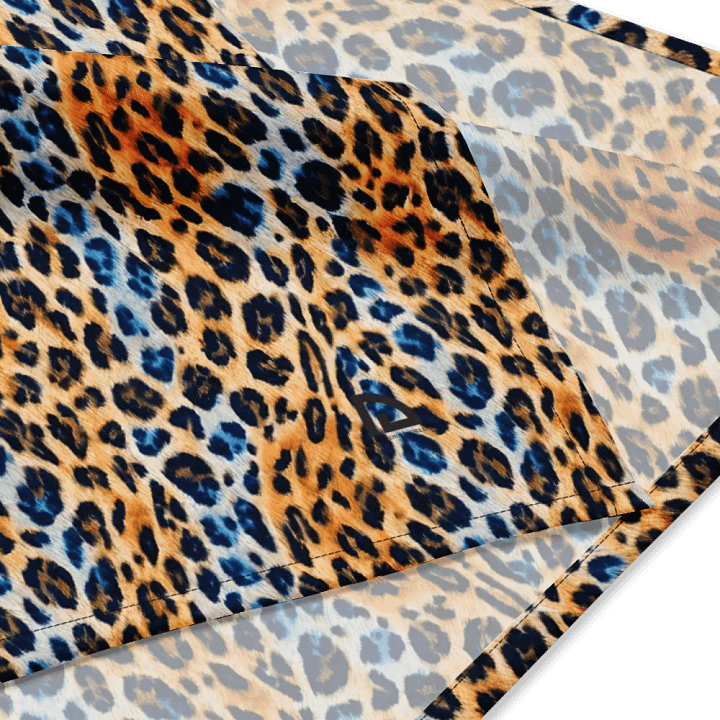 Blue Brown Leopard Bandana product image (4)