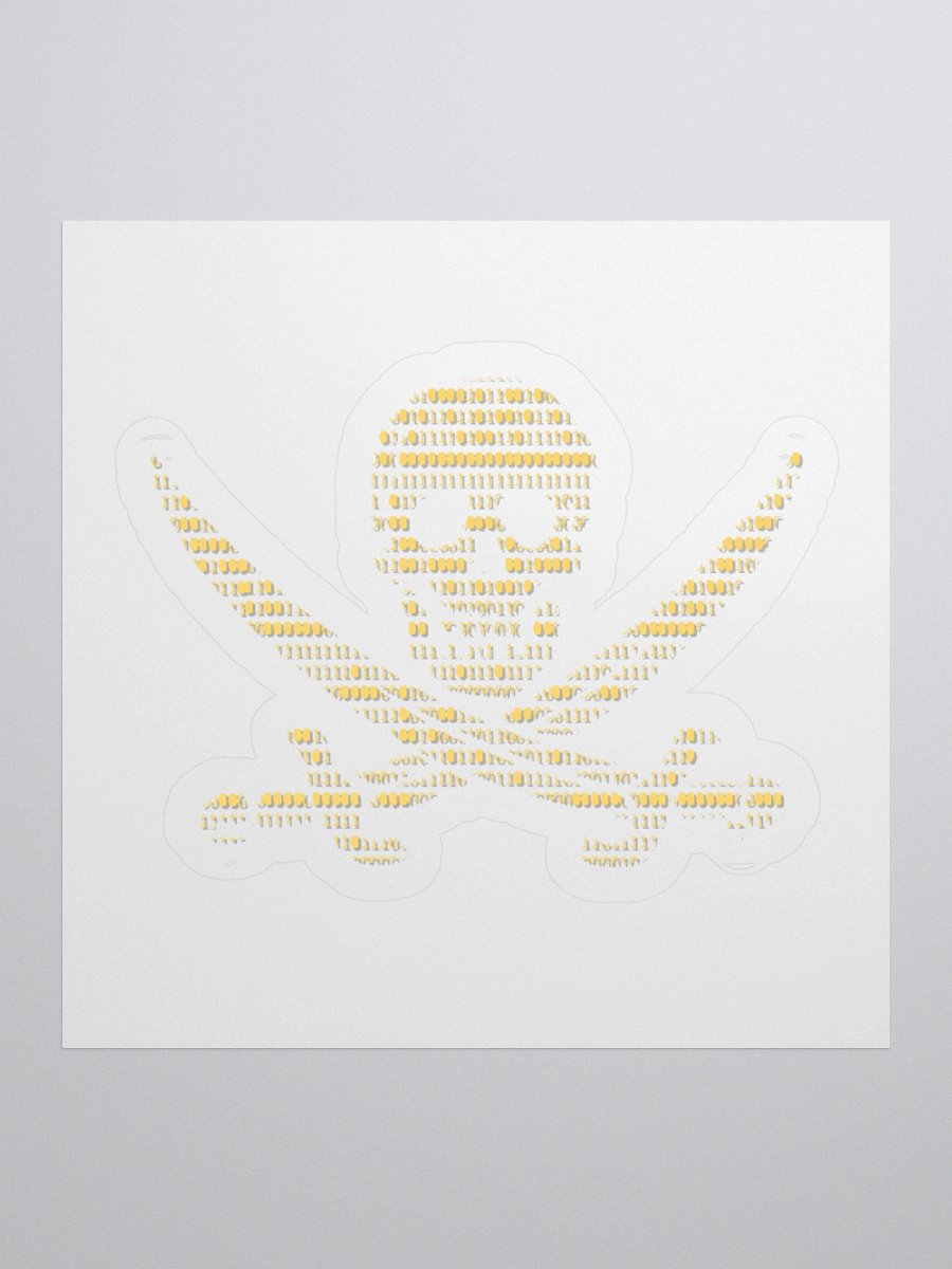 Binary Pirate Kiss Cut Stickers product image (3)
