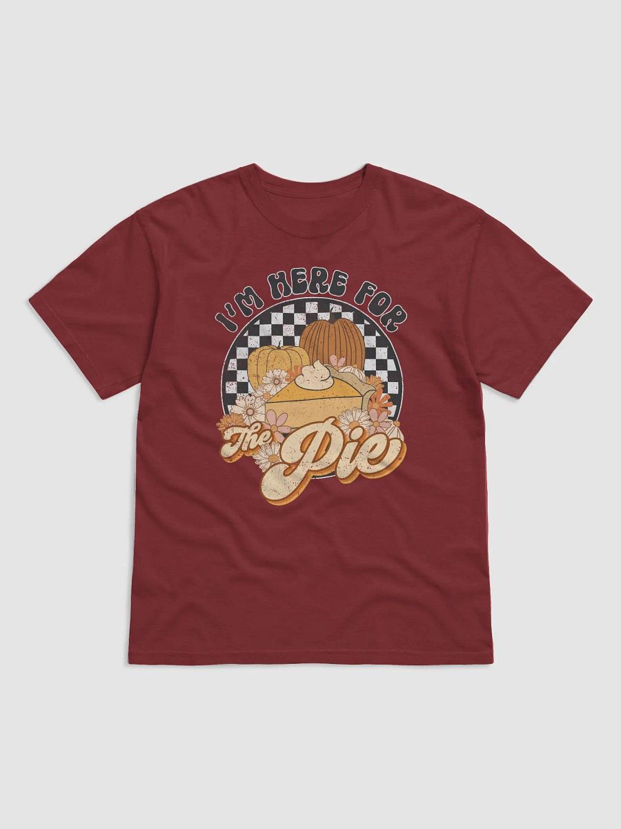 I'm Just Here for the Pie Checkerboard T-Shirt | Funny Fall and Thanksgiving T-Shirt product image (4)