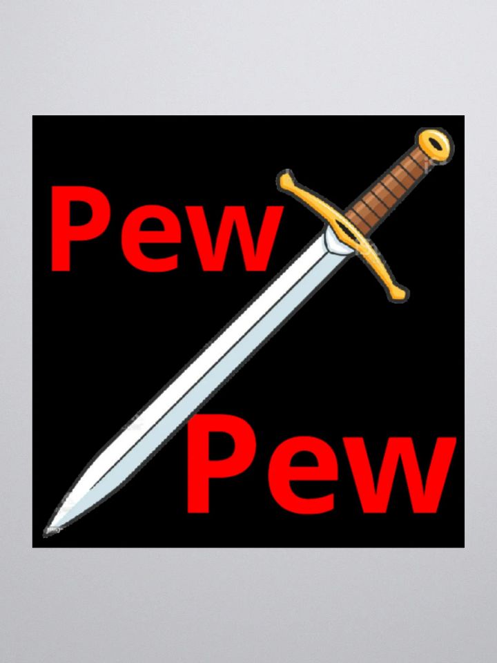 Pew Pew - Black 'Kiss Cut Sticker' product image (1)