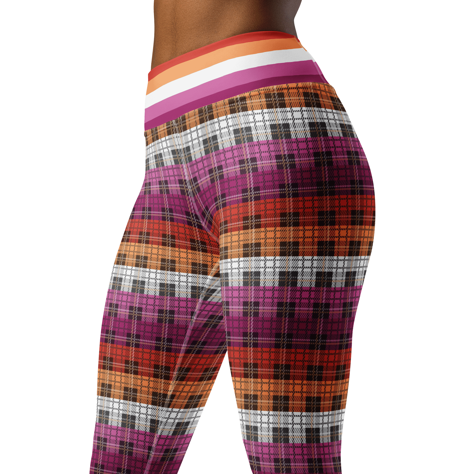 Lesbian Pride Plaid Leggings product image (4)
