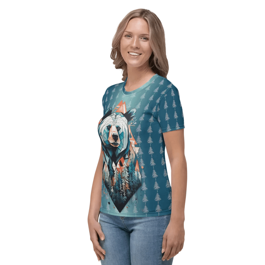 Bear Outdoors All Over Print T-shirt product image (4)