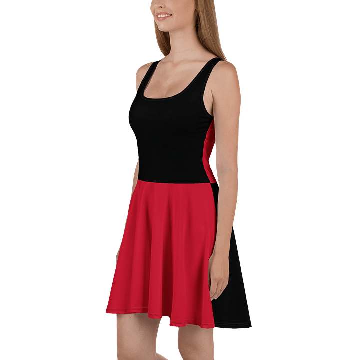 Midnight Veil Designs Black and Red Gothic Skater Dress product image (1)