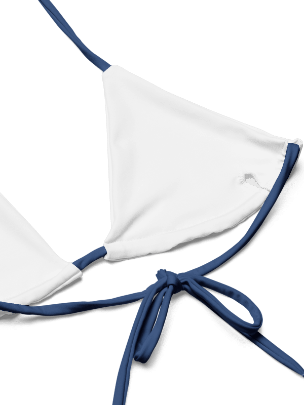 Low Rise Cheeky String Bikini With Blue Bottoms product image (7)