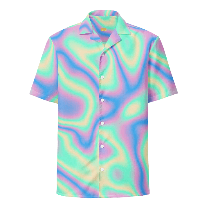 Psychedelic Hologram Unisex Hawaiian Shirt product image (1)