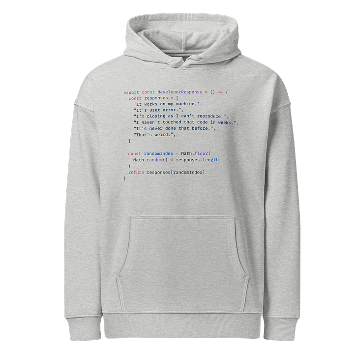 Developer Excuse Javascript Hoodie - Light product image (1)