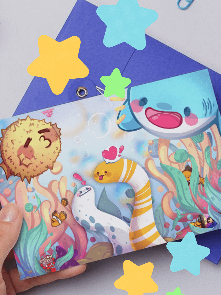 Ocean Friends (Postcard Print) 🌊🐳 product image (1)