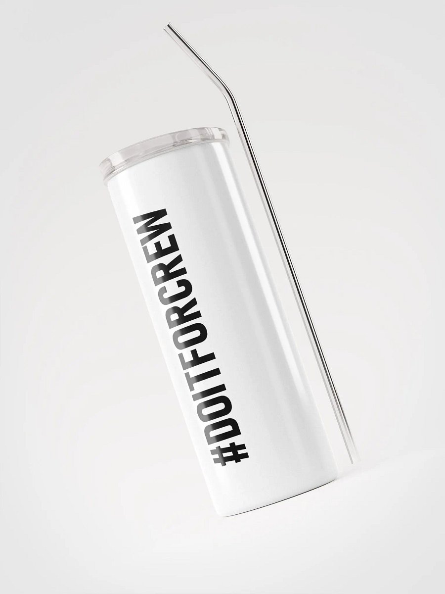 20 oz #DOITFORCREW - High End Travel Tumbler with Straw - White product image (3)