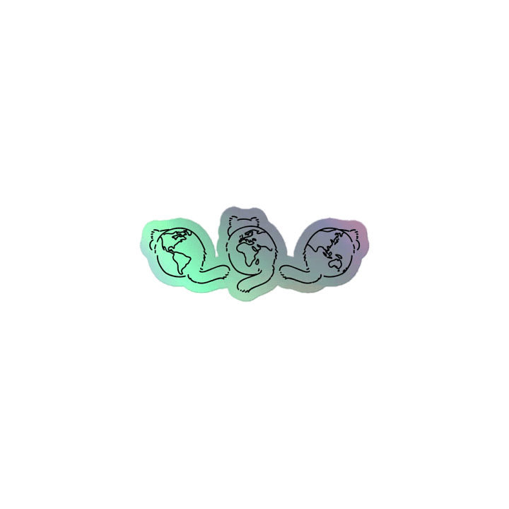 Planet Manul Trio - Holo Sticker product image (1)