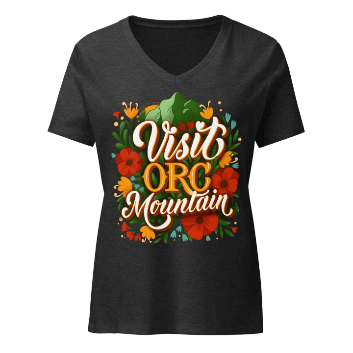 "Visit Orc Mountain" Women's V-neck T-shirt product image (1)