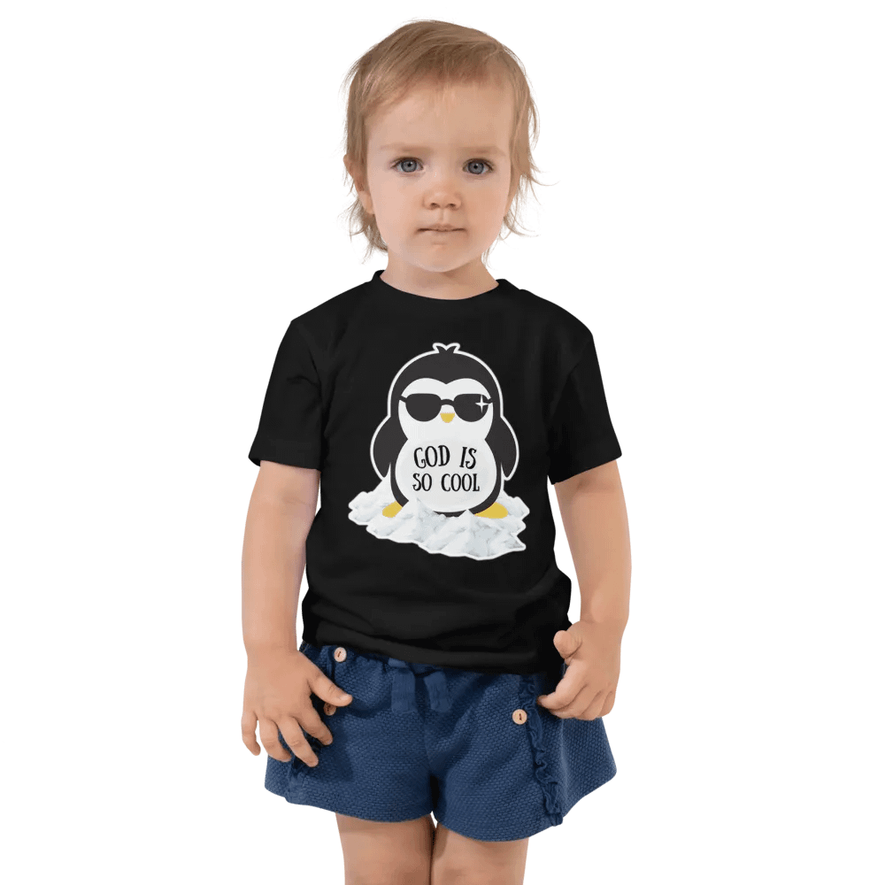 God Is So Cool Penguin Toddler T-Shirt product image (7)