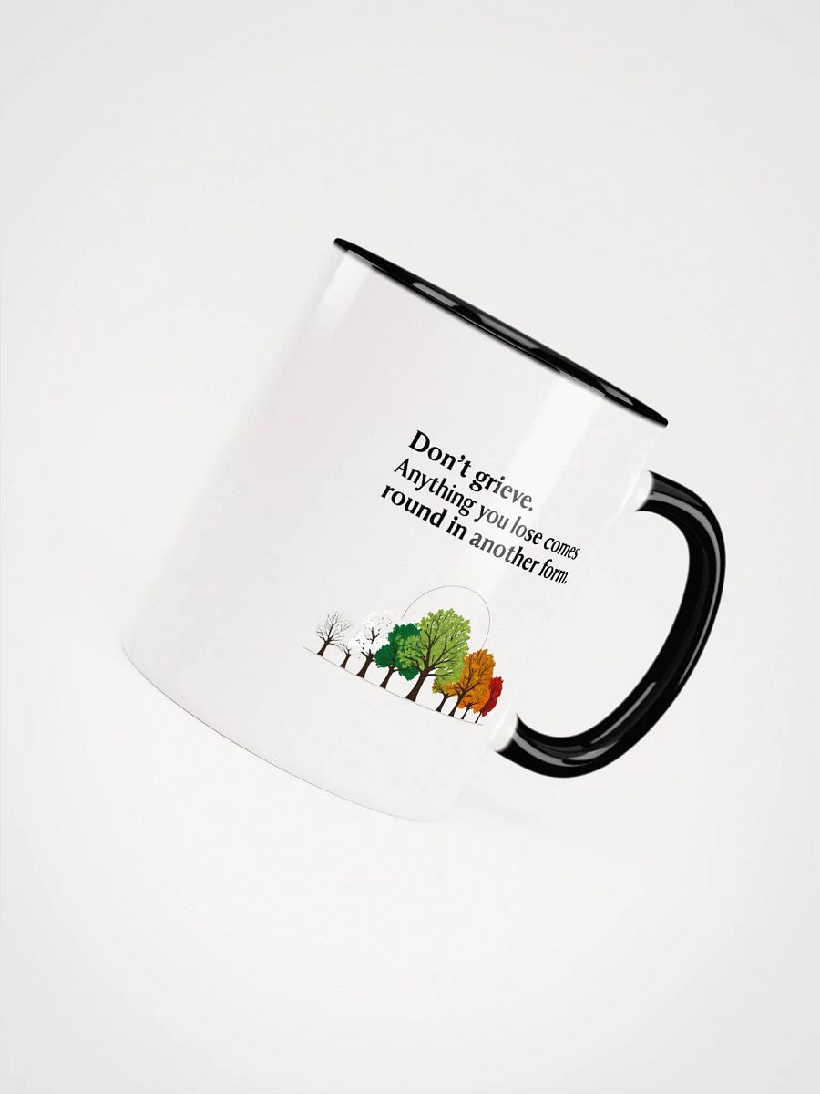 Don't grieve. Anything you lose comes round in another form - Ceramic Mug with Color Inside product image (4)