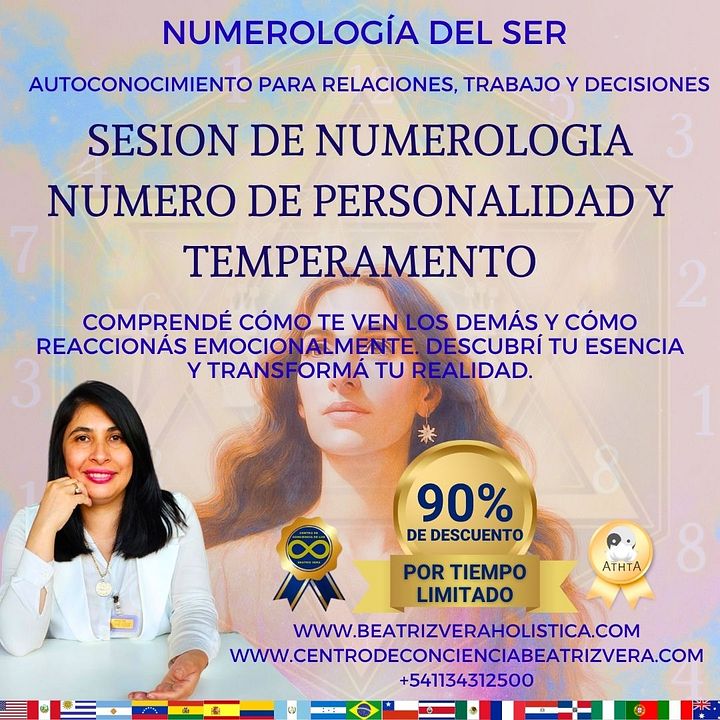 SESION DE NUMEROLOGIA NUMERO DE PERSONALIDAD Y TEMPERAMENTO product image (1)