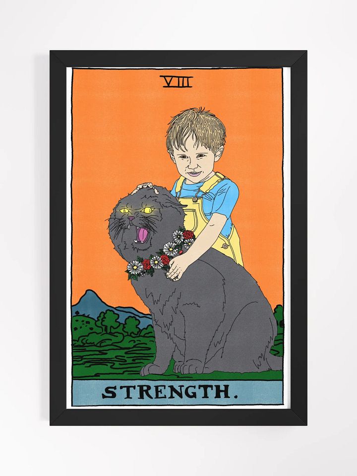Gage and Church Strength Tarot Card Framed Print product image (1)