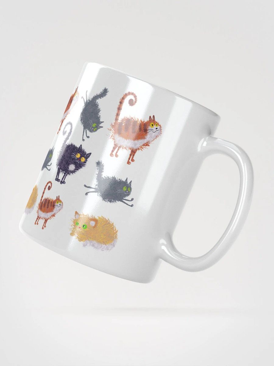 The Gridlock of Goofy Cats – Funny Cartoon Cat Mug product image (5)