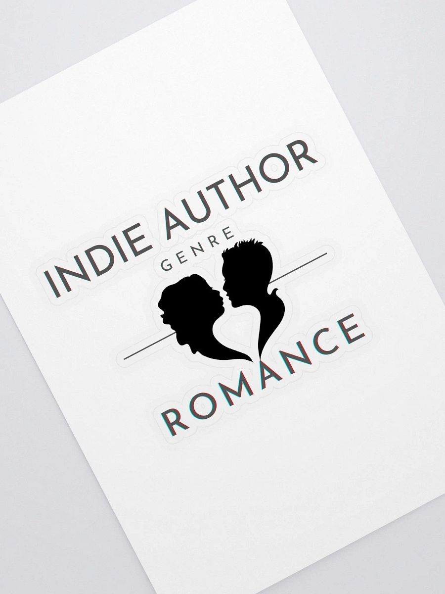 Indie Author Romance Sticker Black Text product image (1)