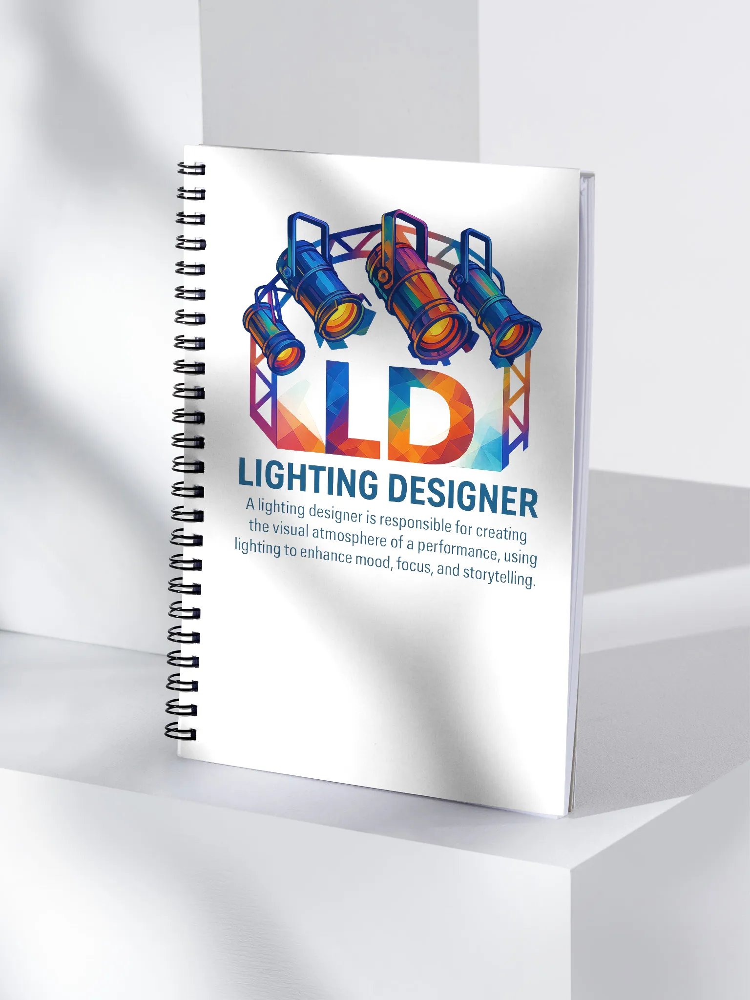 Theatrically Jerry: "LD(Light Designer) Prismatic Series" Spiral Notebook product image (4)
