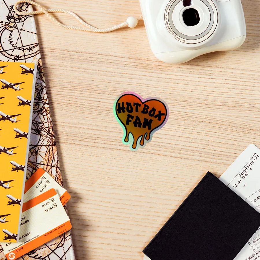 HOT BOX FAM SOLID ORANGE LOGO STICKER product image (7)