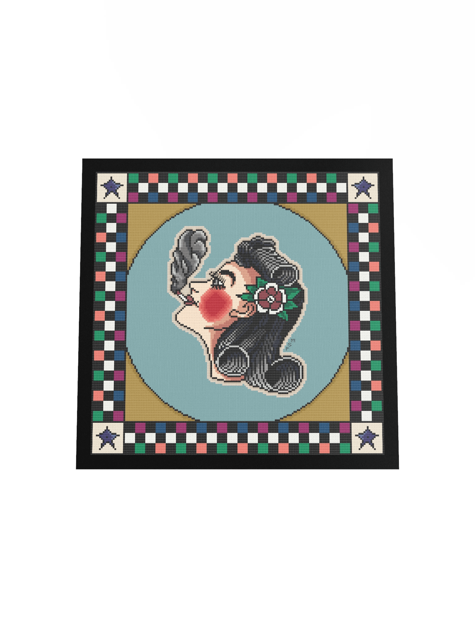 Bert Grimm Smoking Lady with Folk Art Frame Print product image (4)