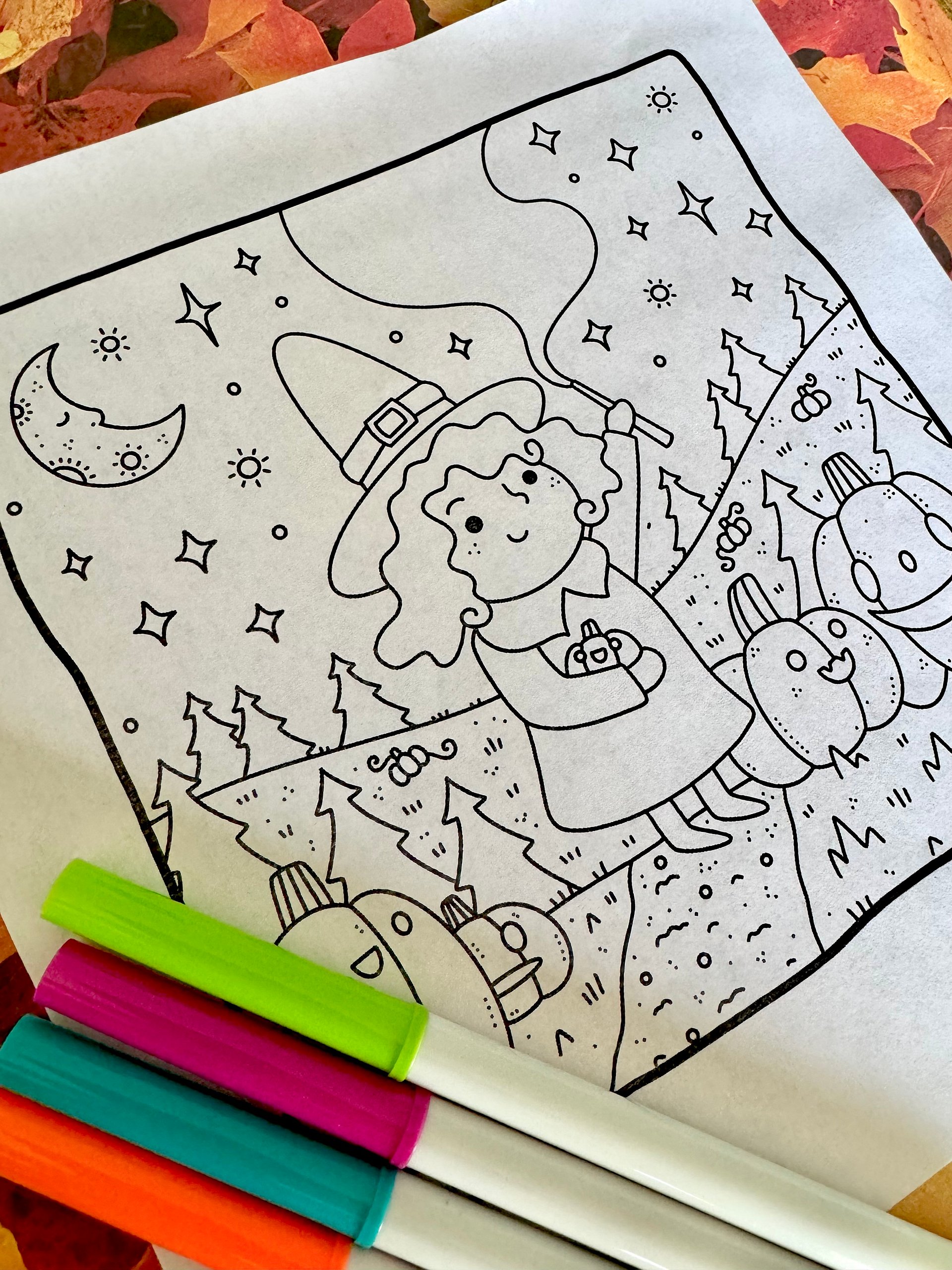 Spooky Cute Coloring Page Bundle - Digital Download product image (4)