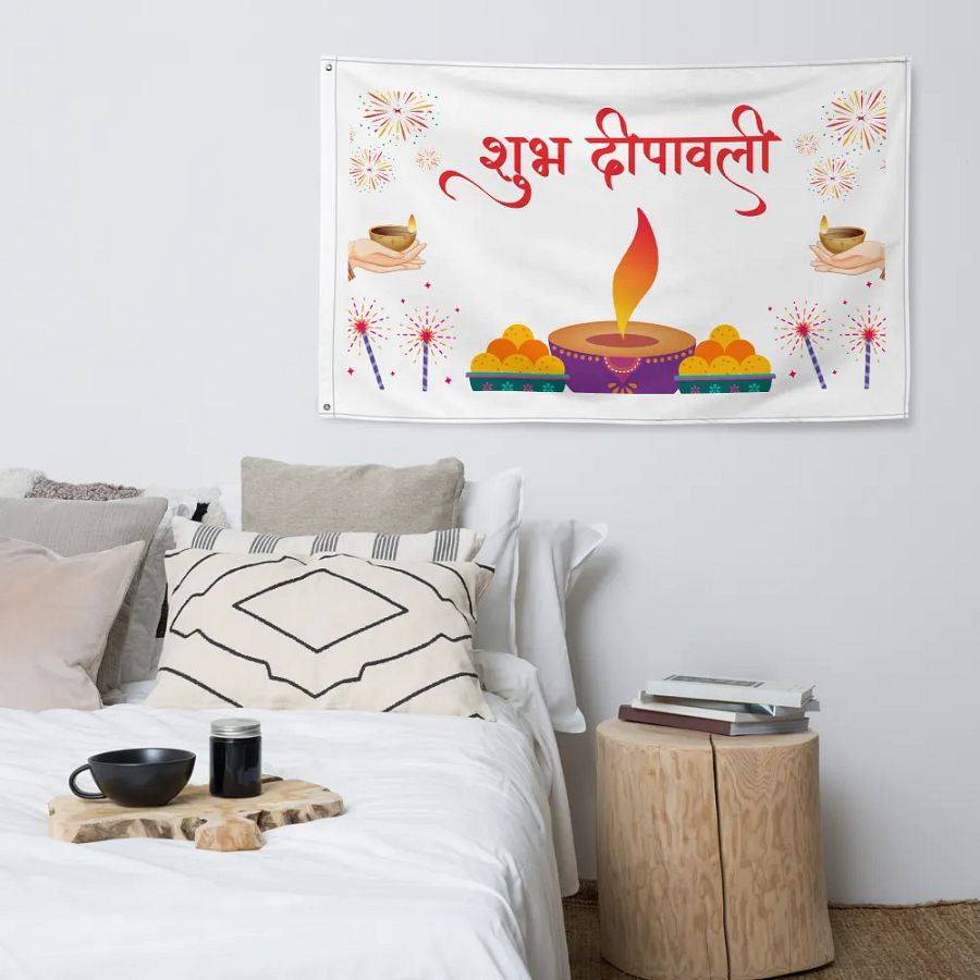 Diwali Flag/Banner - Enjoy your Festival with family product image (4)