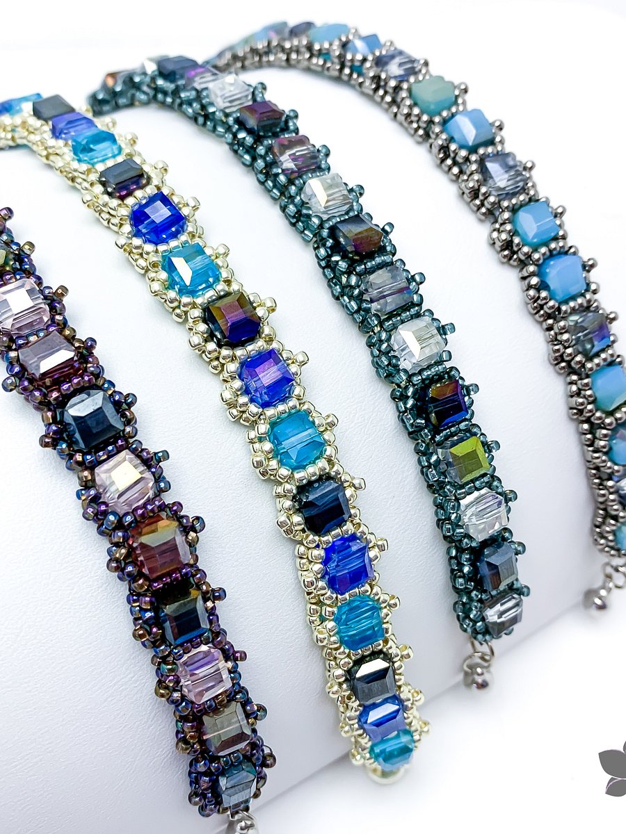 Beading Pattern – Crystal Cube Tennis Bracelet - 6mm product image (7)