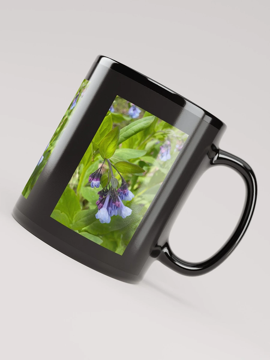 Blue and Purple April Wildflowers Black Coffee Mug product image (7)