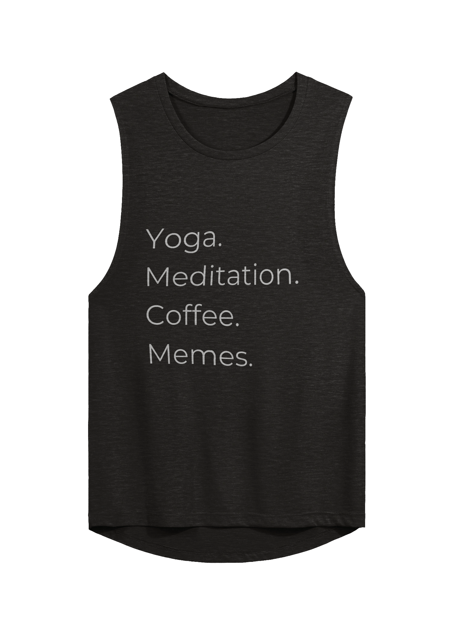 Women's Yoga Meditation Coffee Memes Muscle Tank Top product image (2)