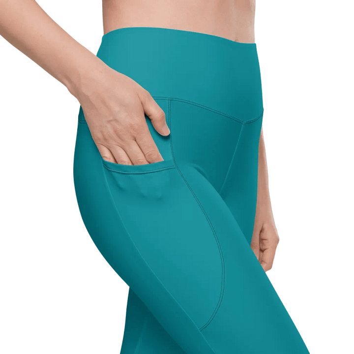 Aqua Stream Leggings w Pockets product image (1)