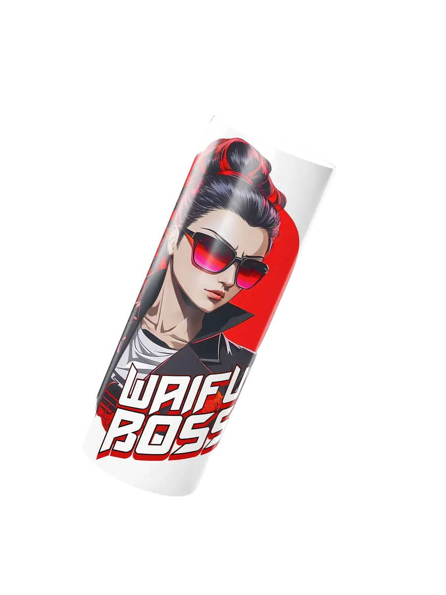 Waifu Boss 20 oz Skinny Stainless Steel Tumbler - White - v2 product image (3)