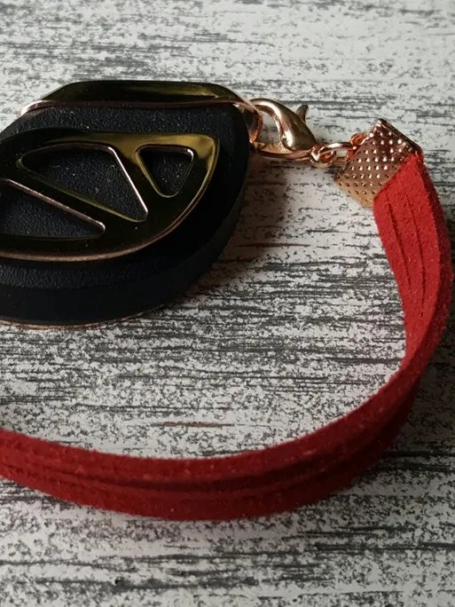 Scarlet Faux Suede Bracelet | Handmade Accessory for Bellabeat Leaf Urban & Ivy product image (2)