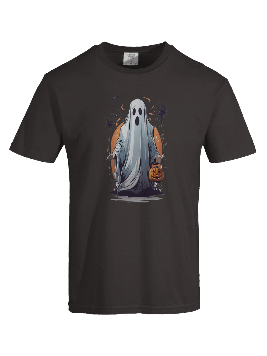 Spooky Ghost T-Shirt – Classic Halloween Tee with Pumpkin Trick-or-Treat Design product image (7)