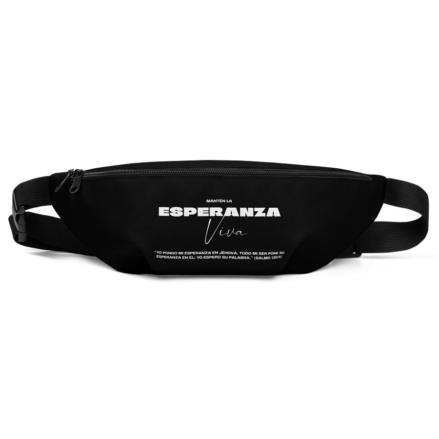 "Espera en Jehová" Salmo 130:5 Black Fanny Pack product image (1)