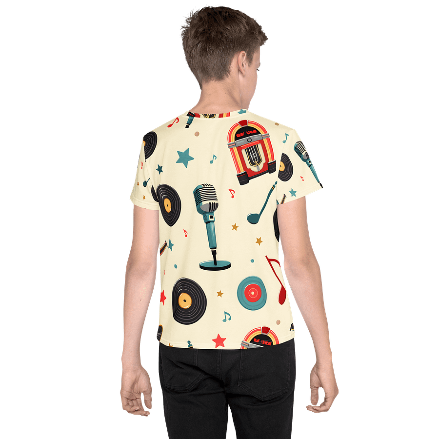 Retro Groove All-Over Print Youth Tee product image (2)